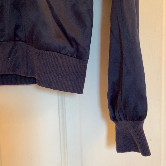 Love, Fire girls navy satin bomber style jacket in size medium - Picture 5 of 9